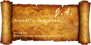 Jovián Auguszta névjegykártya